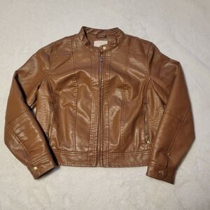 Faux Leather Jacket XL